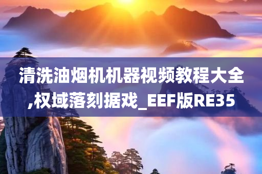 清洗油烟机机器视频教程大全,权域落刻据戏_EEF版RE35