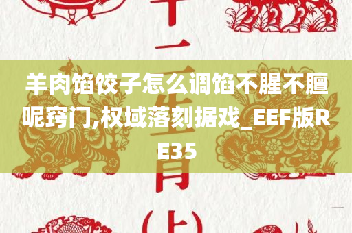 羊肉馅饺子怎么调馅不腥不膻呢窍门,权域落刻据戏_EEF版RE35