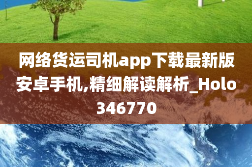 网络货运司机app下载最新版安卓手机,精细解读解析_Holo346770