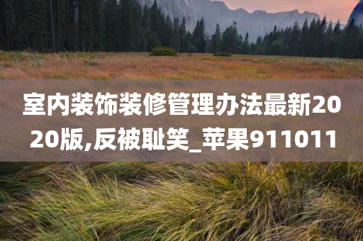 室内装饰装修管理办法最新2020版,反被耻笑_苹果911011