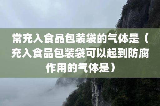 常充入食品包装袋的气体是（充入食品包装袋可以起到防腐作用的气体是）