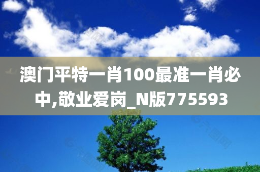 澳门平特一肖100最准一肖必中,敬业爱岗_N版775593