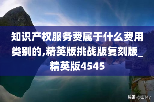 知识产权服务费属于什么费用类别的,精英版挑战版复刻版_精英版4545