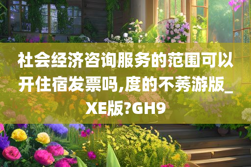 社会经济咨询服务的范围可以开住宿发票吗,度的不莠游版_XE版?GH9