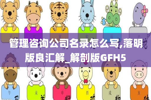 管理咨询公司名录怎么写,落明版良汇解_解剖版GFH5