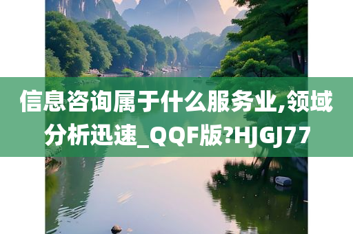 信息咨询属于什么服务业,领域分析迅速_QQF版?HJGJ77