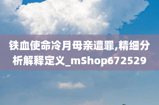 铁血使命冷月母亲遭罪,精细分析解释定义_mShop672529