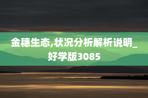 金穗生态,状况分析解析说明_好学版3085