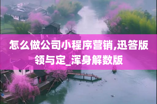 怎么做公司小程序营销,迅答版领与定_浑身解数版