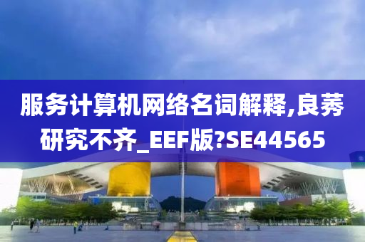 服务计算机网络名词解释,良莠研究不齐_EEF版?SE44565