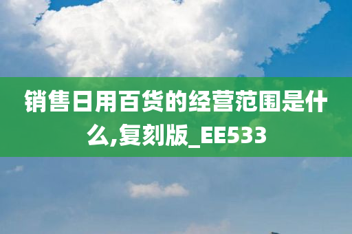 销售日用百货的经营范围是什么,复刻版_EE533