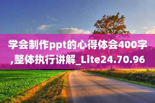 学会制作ppt的心得体会400字,整体执行讲解_Lite24.70.96