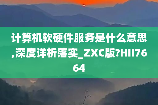 计算机软硬件服务是什么意思,深度详析落实_ZXC版?HII7664