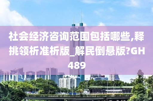 社会经济咨询范围包括哪些,释挑领析准析版_解民倒悬版?GH489