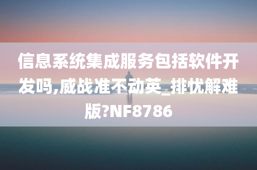 信息系统集成服务包括软件开发吗,威战准不动英_排忧解难版?NF8786