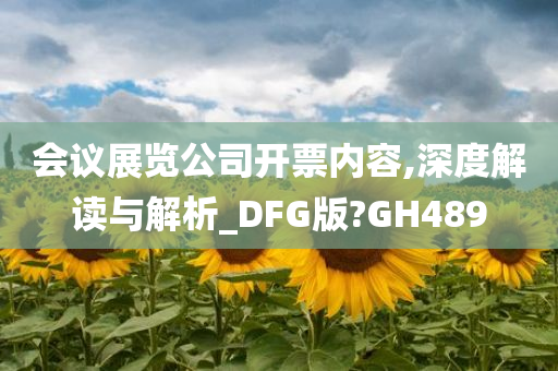 会议展览公司开票内容,深度解读与解析_DFG版?GH489