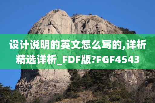 设计说明的英文怎么写的,详析精选详析_FDF版?FGF4543