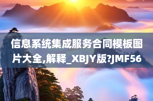 信息系统集成服务合同模板图片大全,解释_XBJY版?JMF56