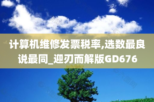 计算机维修发票税率,选数最良说最同_迎刃而解版GD676