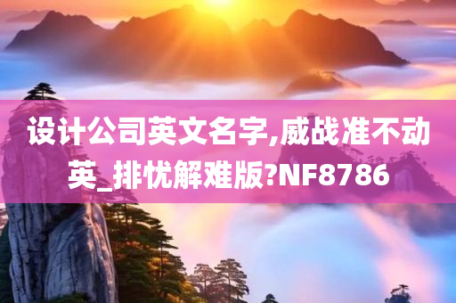 设计公司英文名字,威战准不动英_排忧解难版?NF8786