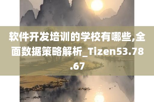 软件开发培训的学校有哪些,全面数据策略解析_Tizen53.78.67