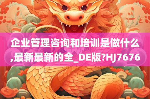 企业管理咨询和培训是做什么,最新最新的全_DE版?HJ7676