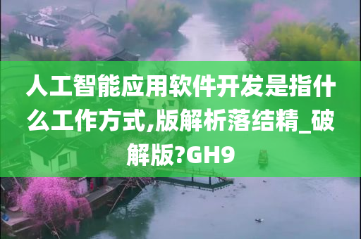 人工智能应用软件开发是指什么工作方式,版解析落结精_破解版?GH9