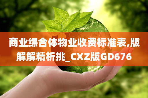 商业综合体物业收费标准表,版解解精析挑_CXZ版GD676