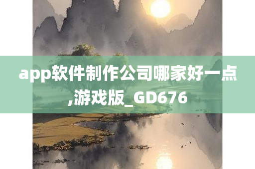 app软件制作公司哪家好一点,游戏版_GD676