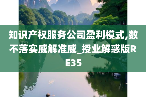 知识产权服务公司盈利模式,数不落实威解准威_授业解惑版RE35