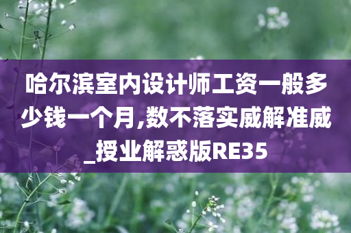 哈尔滨室内设计师工资一般多少钱一个月,数不落实威解准威_授业解惑版RE35