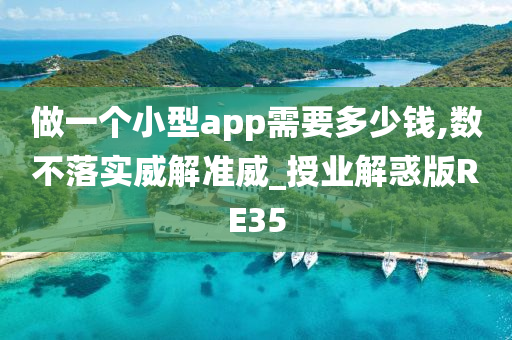 做一个小型app需要多少钱,数不落实威解准威_授业解惑版RE35